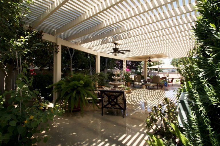Lattice patio cover by pacific builders